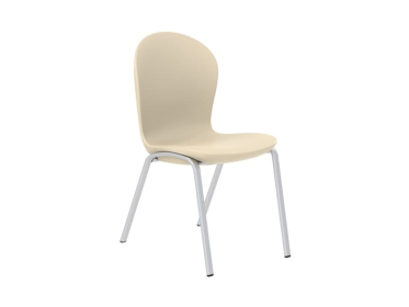 Стул медицинский МСК-236 (полиэтилен бежевый, каркас белый)