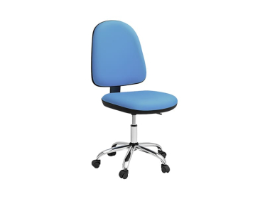 Стул медицинский газлифт Артинокс AR-Z51 (голубой, каркас хромированный металл)