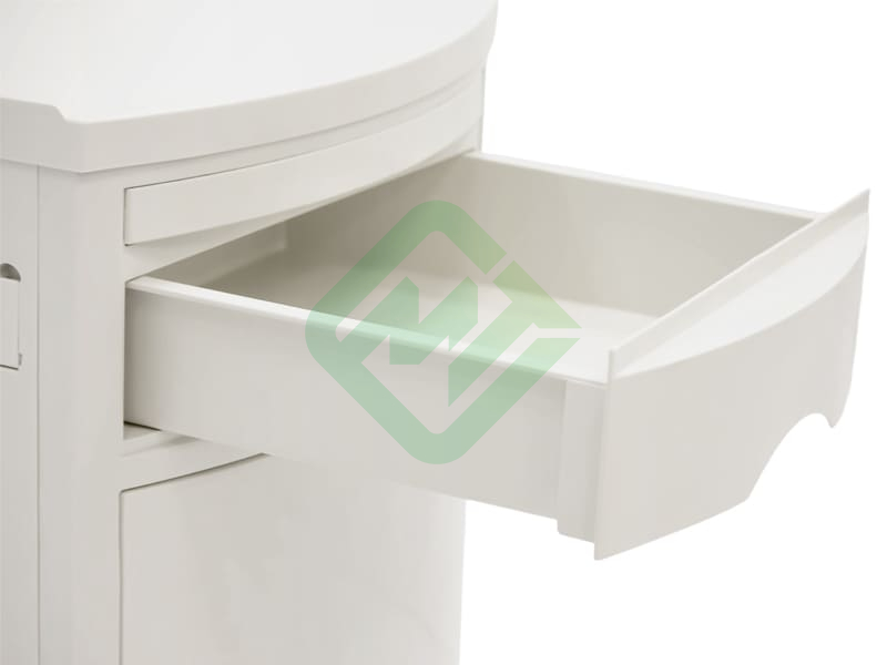 Тумба медицинская подкатная МЕТ TL-220 (с выдвижным столиком, фасад белый)