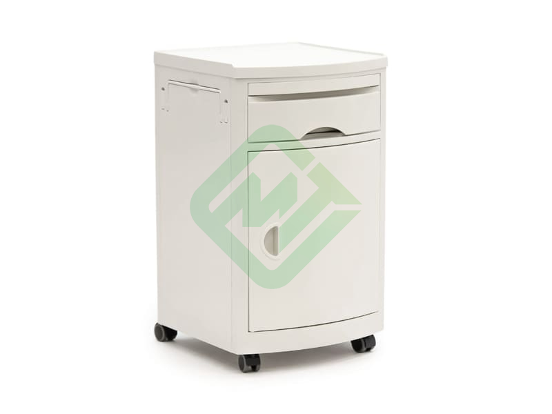 Тумба медицинская подкатная МЕТ TL-220 (с выдвижным столиком, фасад белый)