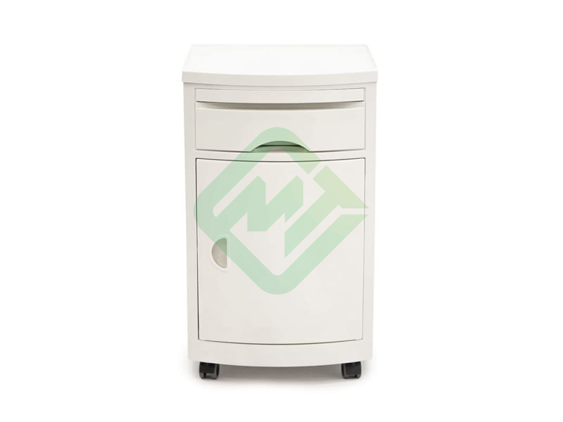 Тумба медицинская подкатная МЕТ TL-220 (с выдвижным столиком, фасад белый)